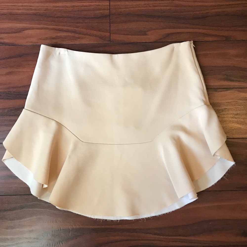 Zara light peach mini skirt